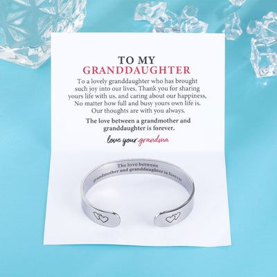 To My Granddaughter "The Love Between Grandmother And Granddaughter is forever" Bracelet - SARAH'S WHISPER