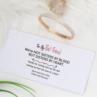 To My Best Friend "We Are Best Friends Because Everyone Else Sucks" Full Diamond Bracelet - SARAH'S WHISPER