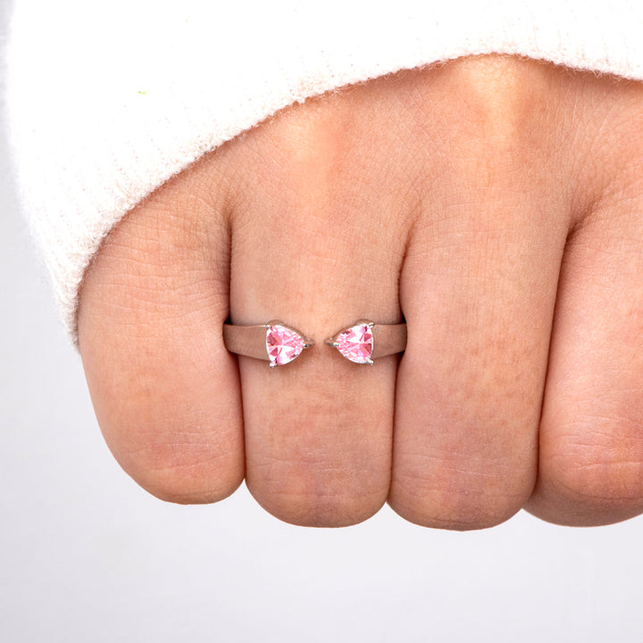 To My Ride or Die "Always with you" Pink Dimonds Ring