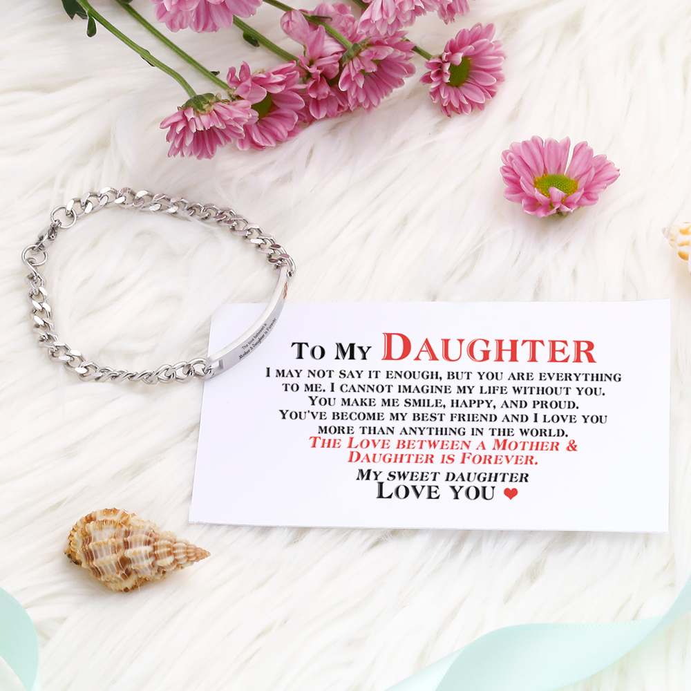 To My Daughter "The Love between a Mother & Daughter is Forever" Bracelet - SARAH'S WHISPER