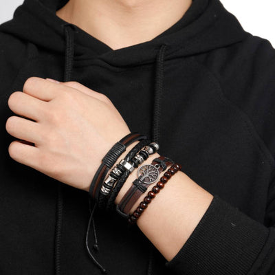 To My Grandson "Love My Grandson" Men's Bracelet [💞 Bracelet +💌 Gift Card + 🎁 Gift Box + 💐 Gift Bouquet] - SARAH'S WHISPER