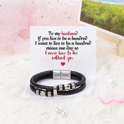 To My Husband "Love My Husband" Men's Bracelet - SARAH'S WHISPER