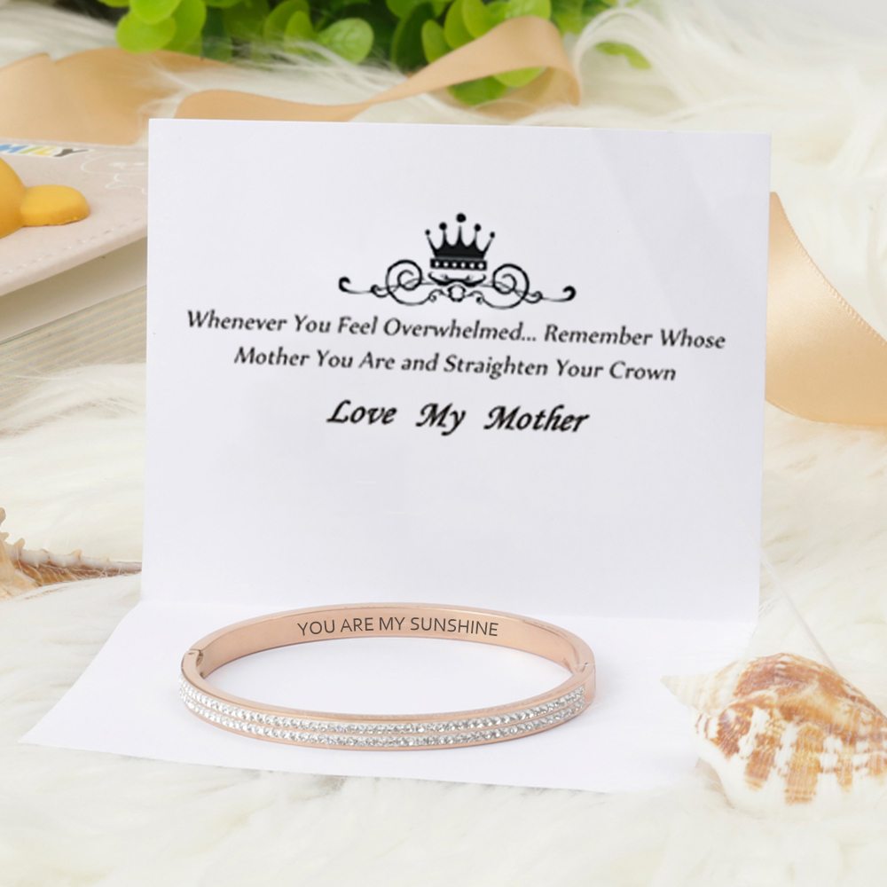 To Your Mother " YOU ARE MY SUNSHINE " Full Diamond Bracelet - SARAH'S WHISPER