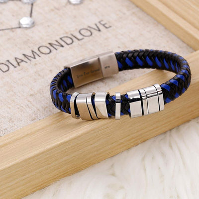 To Our Grandson "Love Our Grandson" Men's Bracelet [💞 Bracelet+💌 Gift Card + 🎁 Gift Box + 💐 Gift Bouquet] - SARAH'S WHISPER