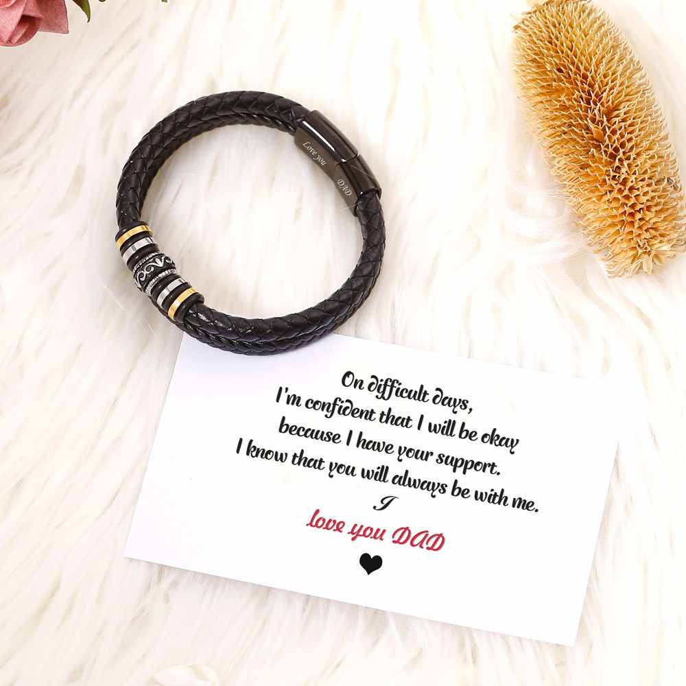 To My Dad "Love you Dad" Men's Bracelet - SARAH'S WHISPER