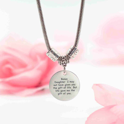 To My Bonus Daughter "BONUS DAUGHTER, I MAY NOT HAVE GIVEN YOU THE GIFT OF LIFE. BUT LIFE GAVE ME THE GIFT OF YOU" Bracelet - SARAH'S WHISPER