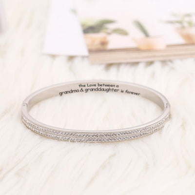 To My GRANDDAUGHTER "The love between a [grandma] and granddaughter is forever" BRACELET [💞 BRACELET +💌 GIFT CARD + 🎁 GIFT BOX + 💐 GIFT BOUQUET] - SARAH'S WHISPER