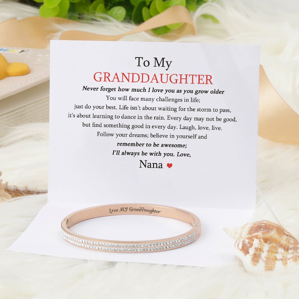 To My GRANDDAUGHTER "Love My Granddaughter" Full Diamond Bracelet - SARAH'S WHISPER