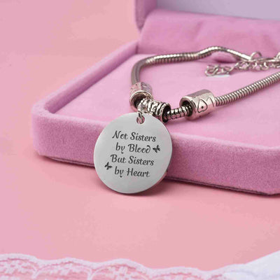 [CUSTOM NAMES] For My Best Friend "Not SISTERS BY BlOOD BUT SISTERS BY HEART" Bracelet - SARAH'S WHISPER