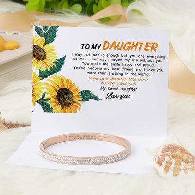 To My Daughter "Drive safe because Your Mom Fucking Loves you" Bracelet - SARAH'S WHISPER
