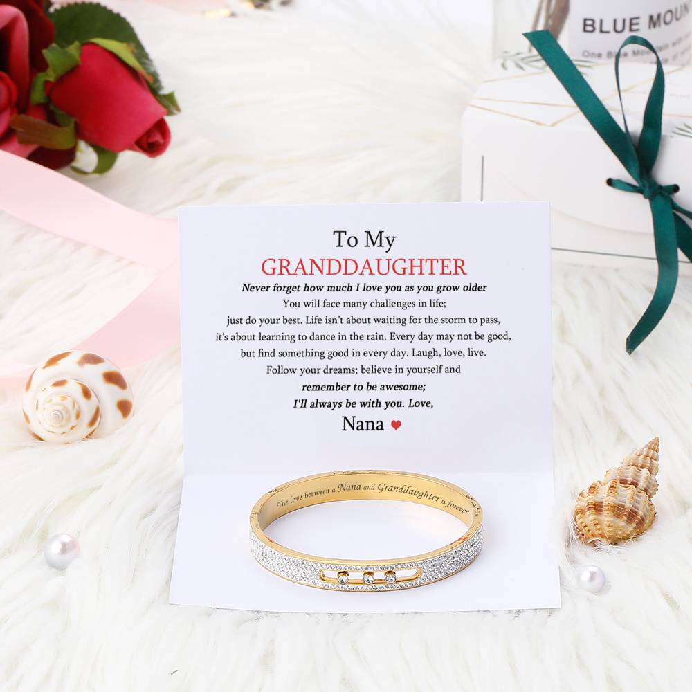 To My GRANDDAUGHTER "The love between a Nana and Granddaughter is forever" Hollow Bracelet - SARAH'S WHISPER