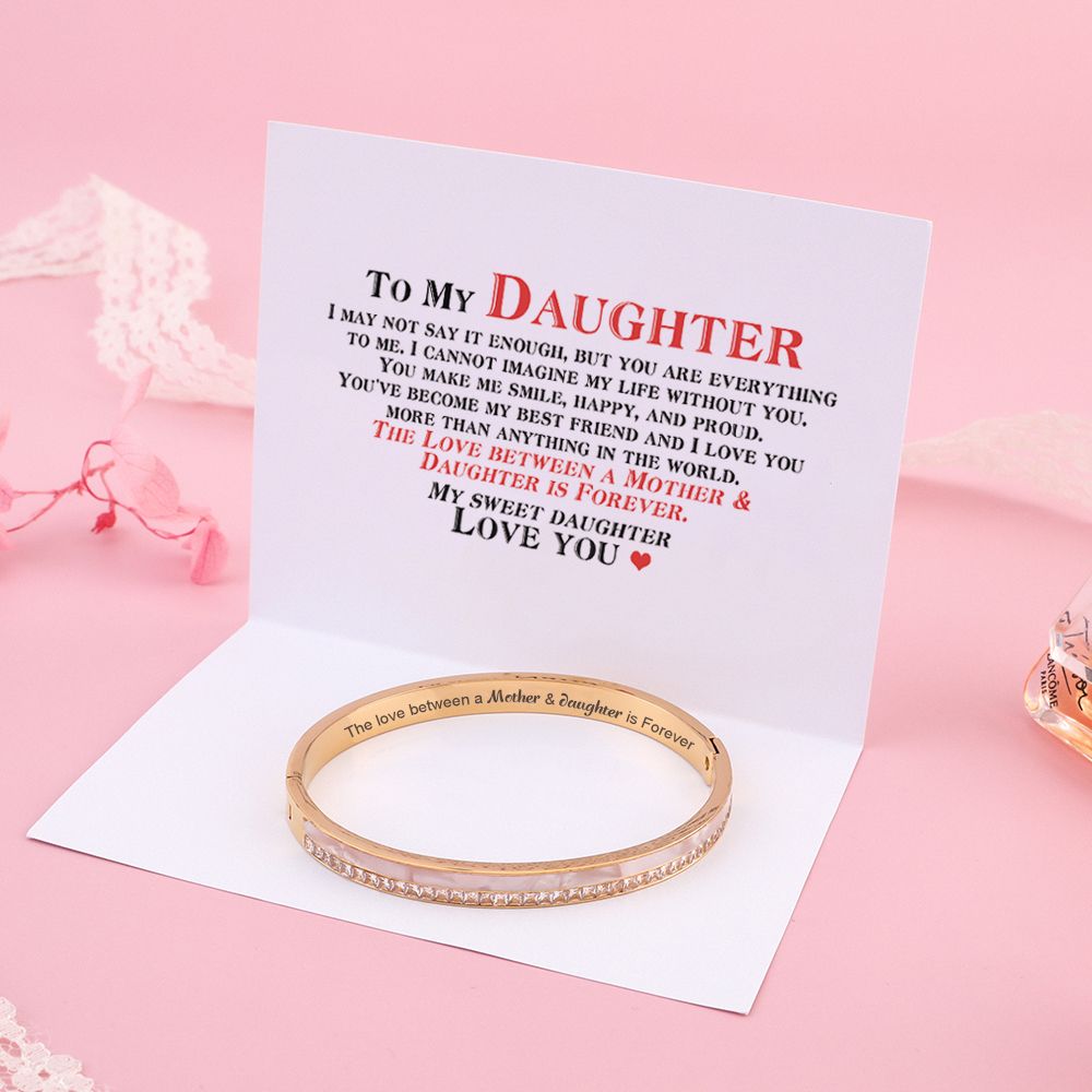 To My Daughter "The Love between a Mother & Daughter is Forever" Bracelet - SARAH'S WHISPER
