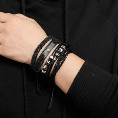 To My Grandson"Love My Grandson "Men's Bracelet [💞 Bracelet +💌 Gift Card + 🎁 Gift Box + 💐 Gift Bouquet] - SARAH'S WHISPER