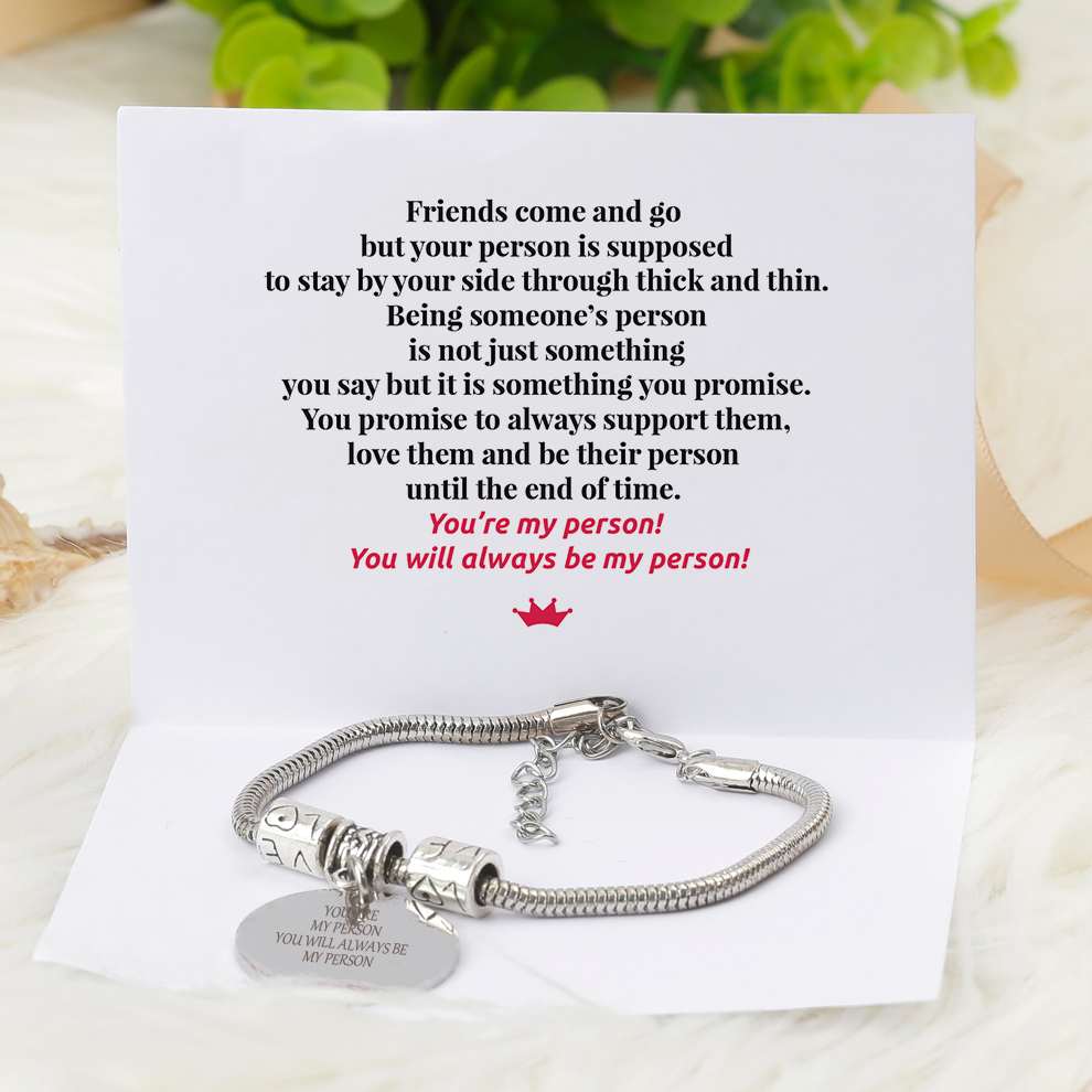 "YOU ARE MY PERSON YOU WILL ALWAYS BE MY PERSON" Bracelet - SARAH'S WHISPER