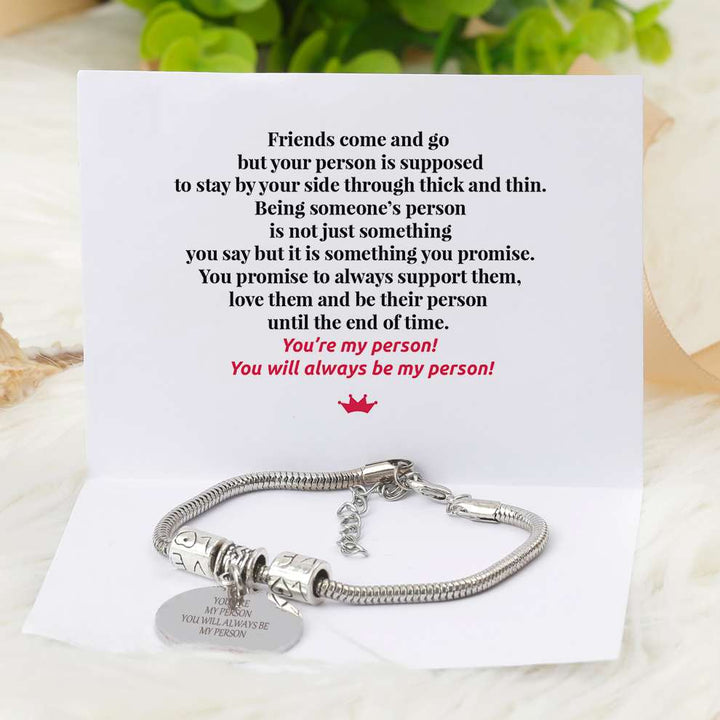 "YOU ARE MY PERSON YOU WILL ALWAYS BE MY PERSON" Bracelet - SARAH'S WHISPER