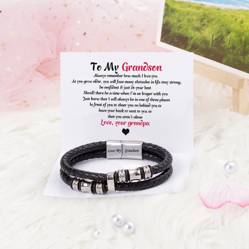 To My Grandson "Love My Grandson" Bracelet - SARAH'S WHISPER