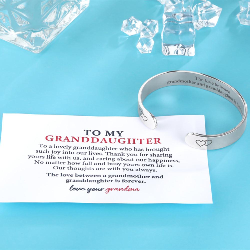 To My Granddaughter "The Love Between Grandmother And Granddaughter is forever" Bracelet - SARAH'S WHISPER