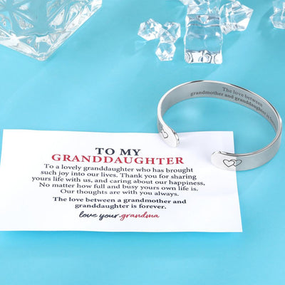 To My Granddaughter "The Love Between Grandmother And Granddaughter is forever" Bracelet - SARAH'S WHISPER