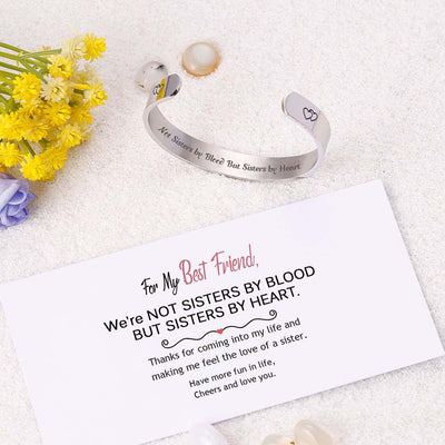 For My Best Friend "Not Sisters by Blood But Sisters by Heart" Bracelet - SARAH'S WHISPER