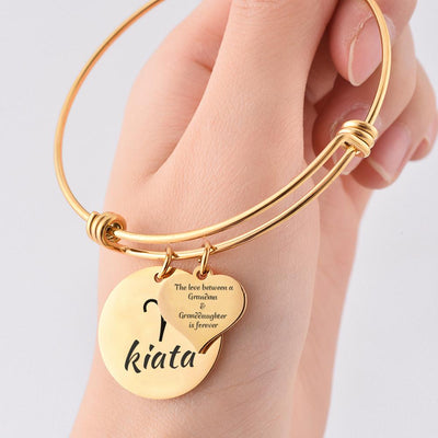 [Custom Name, Optional Address And Optional Zodiac] To My GRANDDAUGHTER "The love between a [grandma] and granddaughter is forever" Zodiac Bracelet [💞 Bracelet +💌 Gift Card + 🎁 Gift Box + 💐 Gift Bouquet] - SARAH'S WHISPER