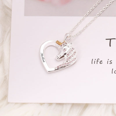 [CUSTOM NAME] To My GRANDDAUGHTER "Never forget how much I love you as you grow older" Unicorn Necklace - SARAH'S WHISPER