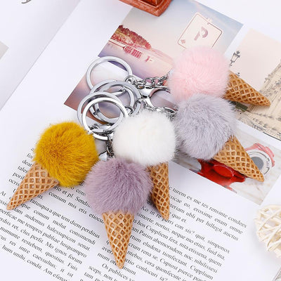 To My Daughter "Life is like an ice cream, enjoy it before it melts" KEY RING[💞 KEY RING +💌 GIFT CARD + 🎁 GIFT BOX + 💐 GIFT BOUQUET] - SARAH'S WHISPER