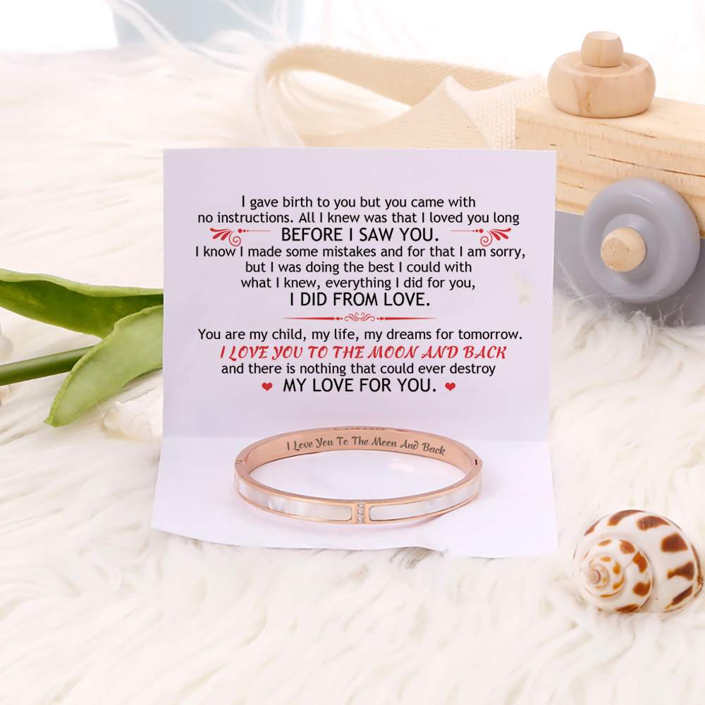 To My Daughter "I Love You to The Moon and Back" Forest Fritillary Bracelet - SARAH'S WHISPER