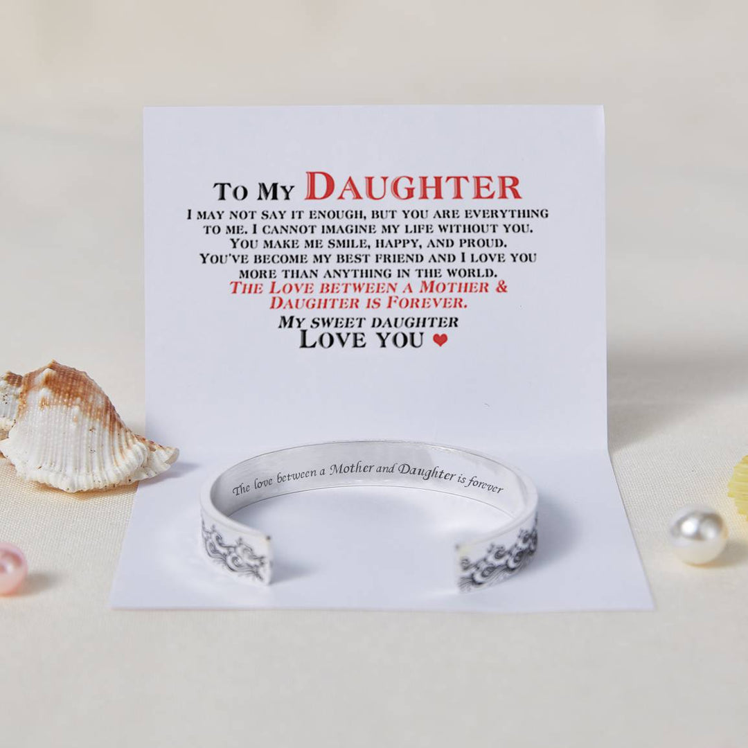 To My Daughter "The love between a Mother and Daughter is forever" Ocean Wave Bracelet - SARAH'S WHISPER