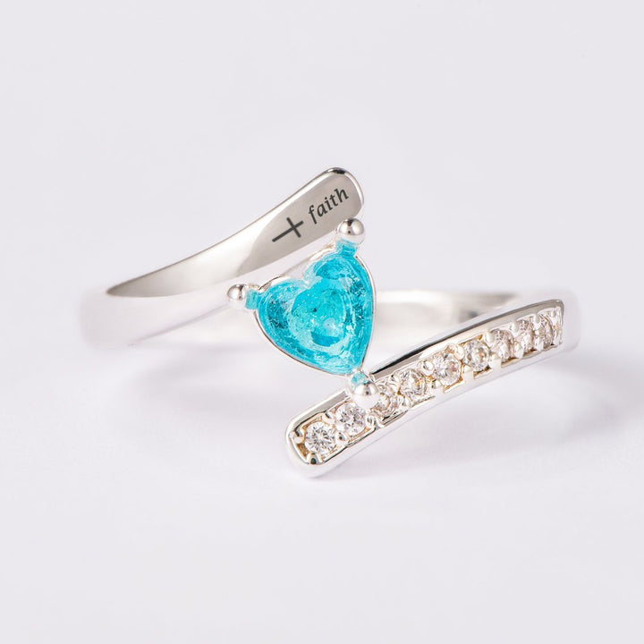 To My Daughter "Whenever You Feel Overwhelmed Always Remember To Pray On It Pray Over It & Pray Through It" Ring