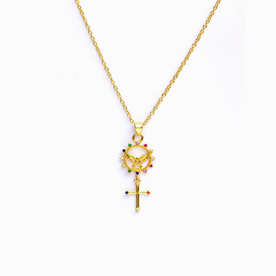 To My Daughter "May Angels protect you" Cross Necklace