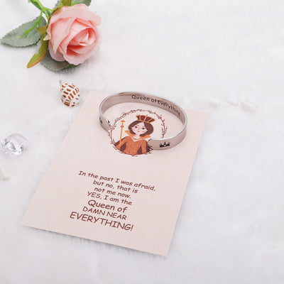 "QUEEN OF EVERYTHING" CROWN OPENING BRACELET - SARAH'S WHISPER