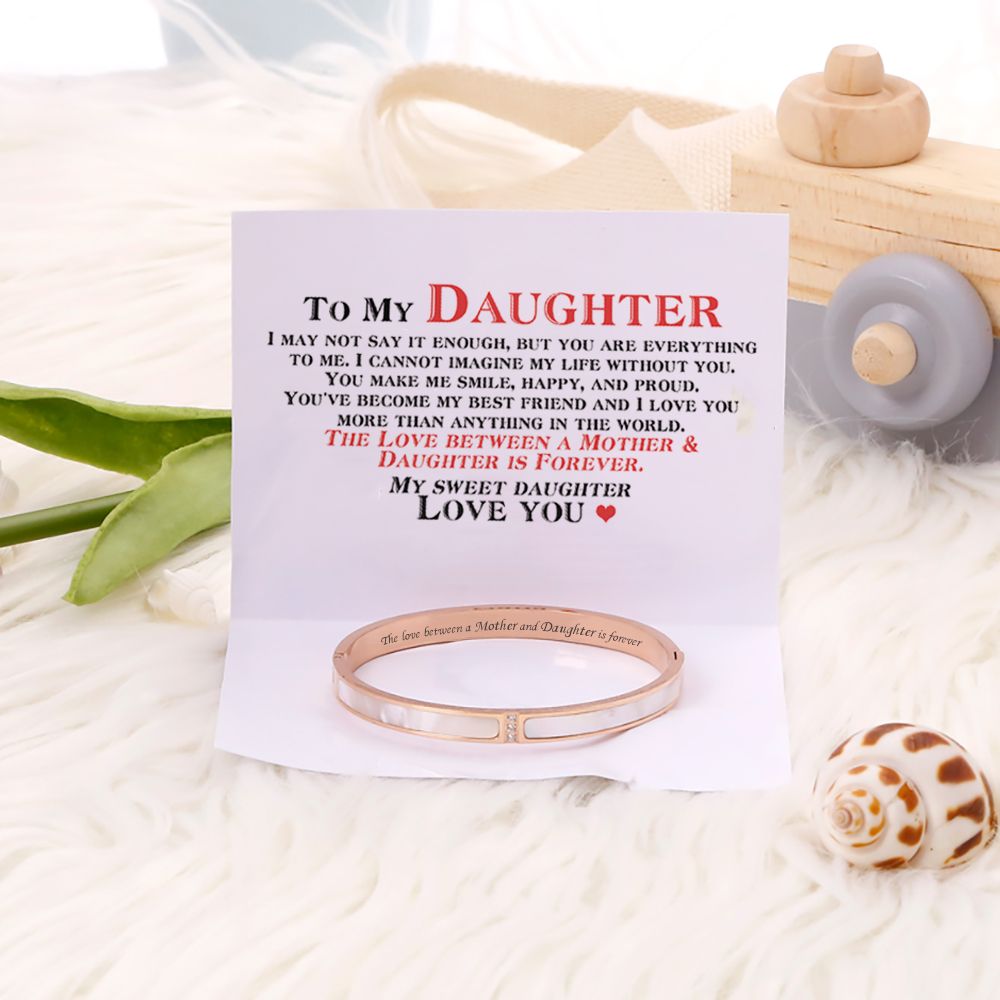 To My Daughter "The love between a Mother and Daughter is forever" Forest Fritillary Bracelet - SARAH'S WHISPER