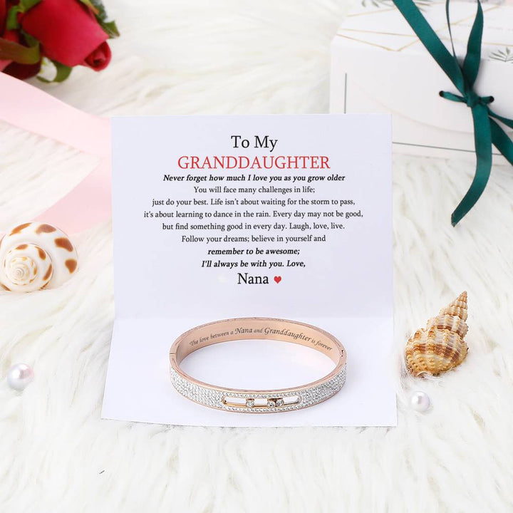 To My GRANDDAUGHTER "The love between a Nana and Granddaughter is forever" Hollow Bracelet - SARAH'S WHISPER