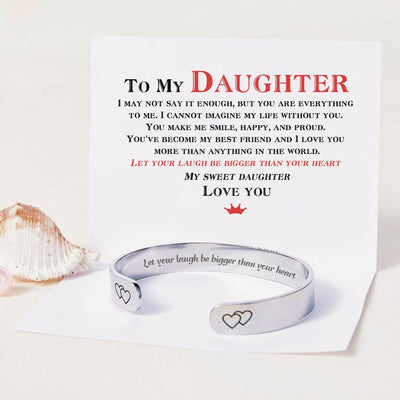 To My Daughter "Let your laugh be bigger than your heart"Bracelet - SARAH'S WHISPER