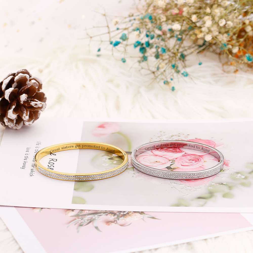 To My Sister/Friend "Great sisters get promoted to Aunt" Bracelet - SARAH'S WHISPER