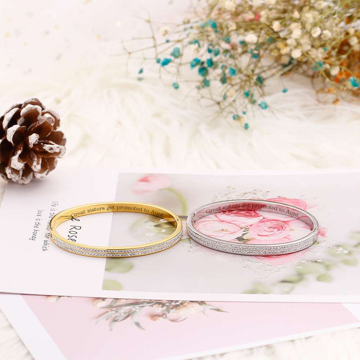 To My Sister/Friend "Great sisters get promoted to Aunt" Bracelet - SARAH'S WHISPER