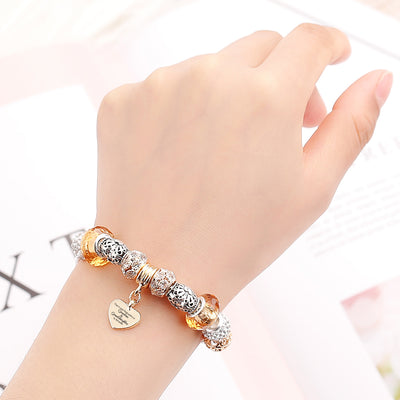 [Custom Name] To My GRANDDAUGHTER "The love between a [grandma] and granddaughter is forever" BRACELET [💞 BRACELET +💌 GIFT CARD + 🎁 GIFT BAG+ 💐 GIFT BOUQUET] - SARAH'S WHISPER