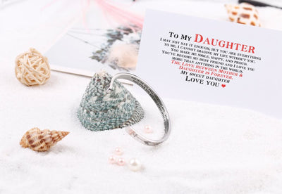 To My Daughter "WHENEVER YOU FEEL OVERWHELMED... REMEMBER WHOSE DAUGHTER YOU ARE AND STRAIGHTEN YOUR CROWN" Bracelet - SARAH'S WHISPER