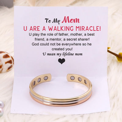To My Mom "My mom is a walking miracle" Anti-arthritis Bracelet - SARAH'S WHISPER
