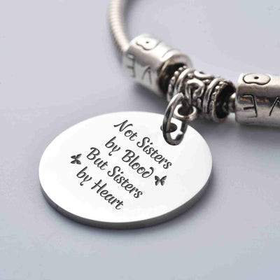 [CUSTOM NAMES] For My Best Friend "Not SISTERS BY BlOOD BUT SISTERS BY HEART" Bracelet - SARAH'S WHISPER