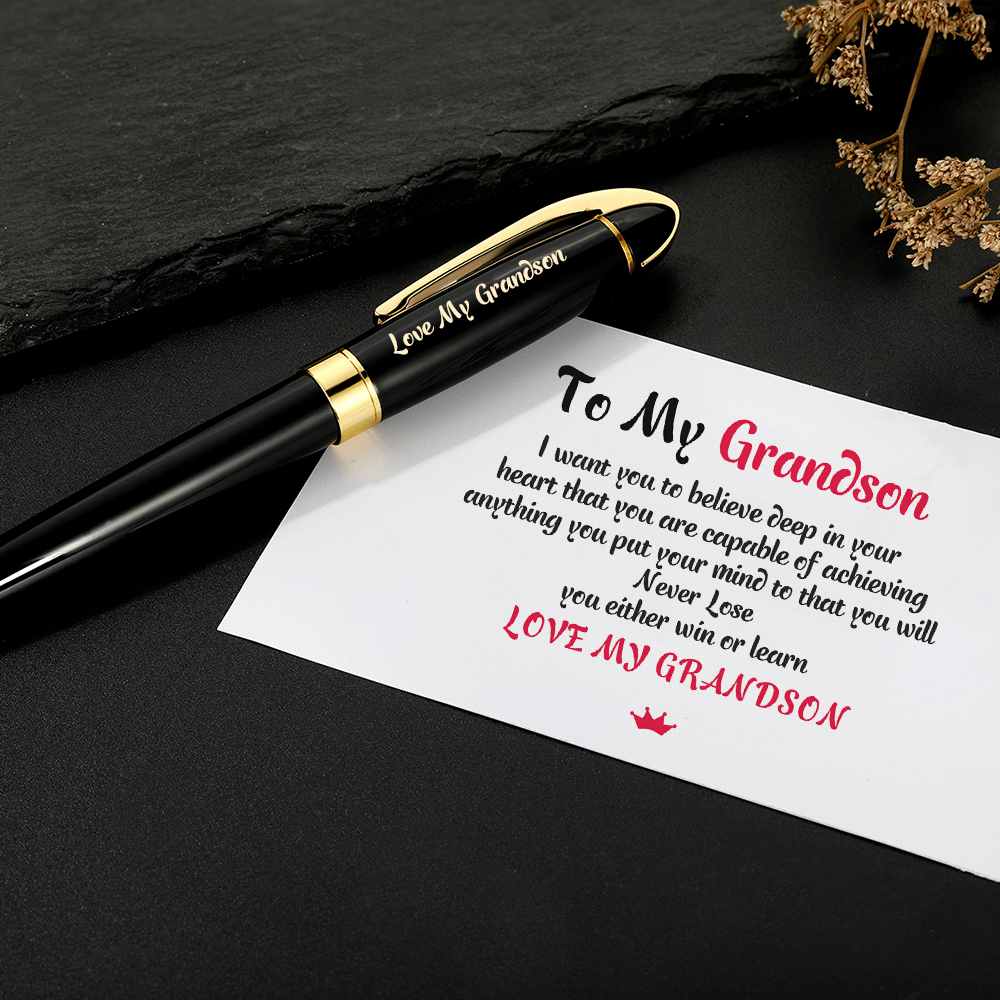 To My Grandson "To My Grandson"Pen [💞 Pen +💌 Gift Card + 🎁 Gift Box + 💐 Gift Bouquet] - SARAH'S WHISPER