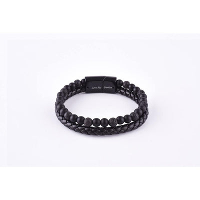 To My Grandson "Love My Grandson" Men's Bracelet - SARAH'S WHISPER