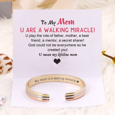 To My Mom "My mom is a walking miracle" Anti-arthritis Bracelet - SARAH'S WHISPER