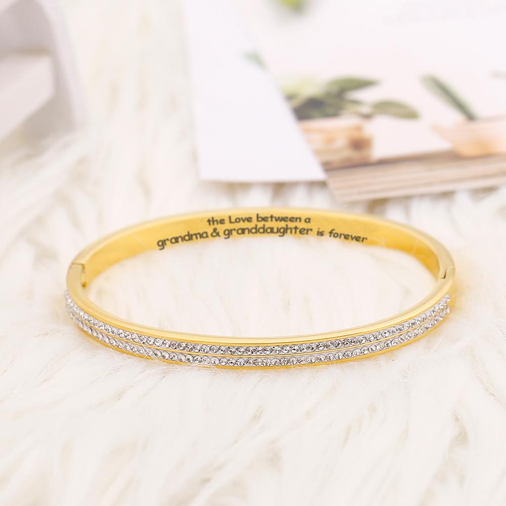 To My GRANDDAUGHTER "The love between a [grandma] and granddaughter is forever" BRACELET [💞 BRACELET +💌 GIFT CARD + 🎁 GIFT BOX + 💐 GIFT BOUQUET] - SARAH'S WHISPER