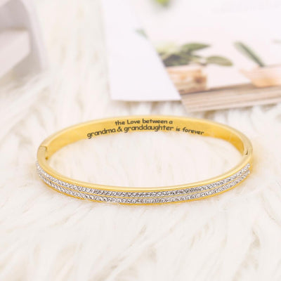 To My GRANDDAUGHTER "The love between a [grandma] and granddaughter is forever" BRACELET [💞 BRACELET +💌 GIFT CARD + 🎁 GIFT BOX + 💐 GIFT BOUQUET] - SARAH'S WHISPER