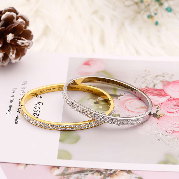 To My Sister/Friend "Great sisters get promoted to Aunt" Bracelet - SARAH'S WHISPER
