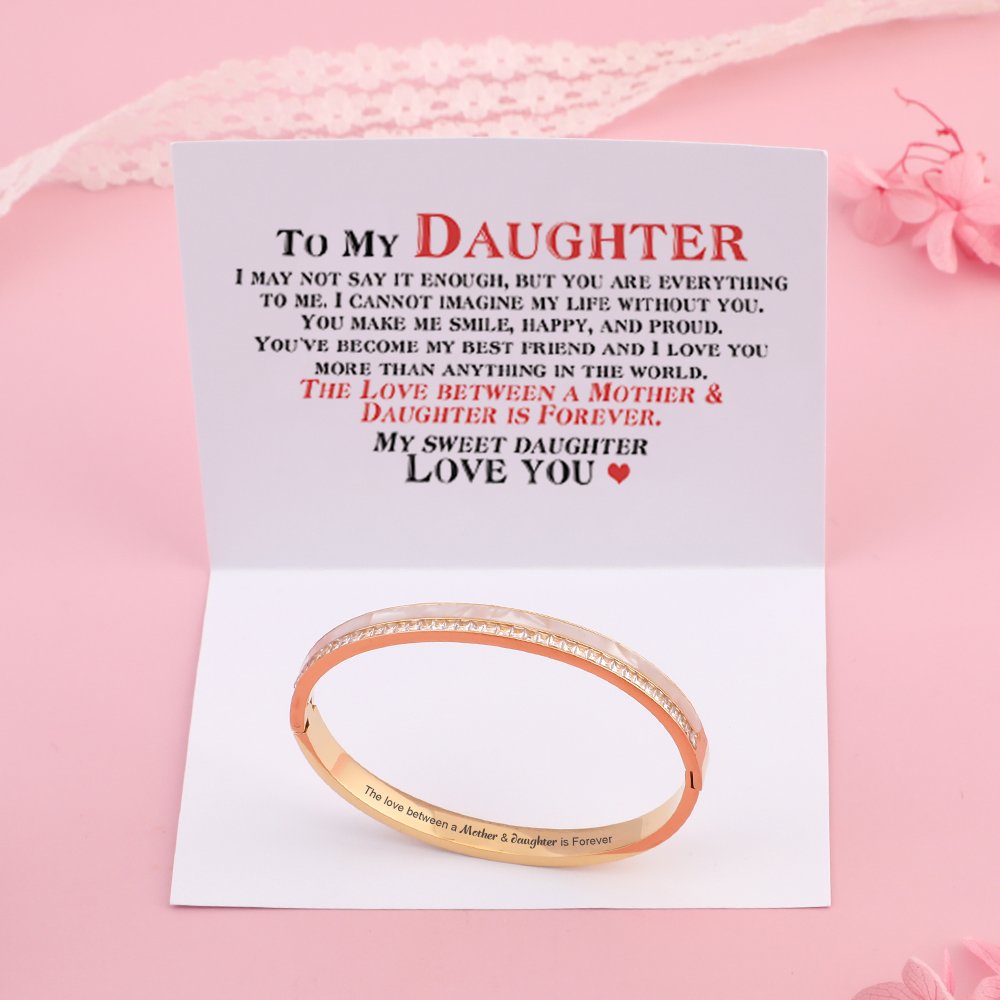 To My Daughter "The Love between a Mother & Daughter is Forever" Bracelet - SARAH'S WHISPER