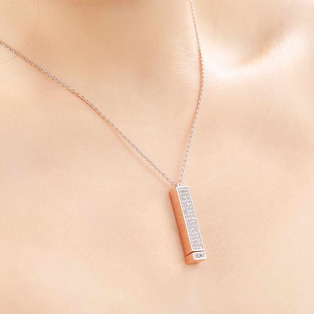 To my Bonus Daughter "Bonus Daughter" Diamond Necklace [💞 Necklace +💌 Gift Card + 🎁 Gift Box + 💐 Gift Bouquet] - SARAH'S WHISPER