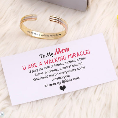 To My Mom "My mom is a walking miracle" Anti-arthritis Bracelet - SARAH'S WHISPER