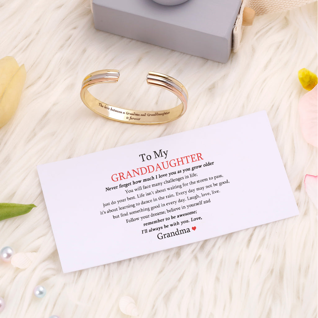 [Optional Address] To My GRANDDAUGHTER "The love between a [grandma] and granddaughter is forever" Bracelet [💞 Bracelet +💌 Gift Card + 🎁 Gift Box + 💐 Gift Bouquet] - SARAH'S WHISPER